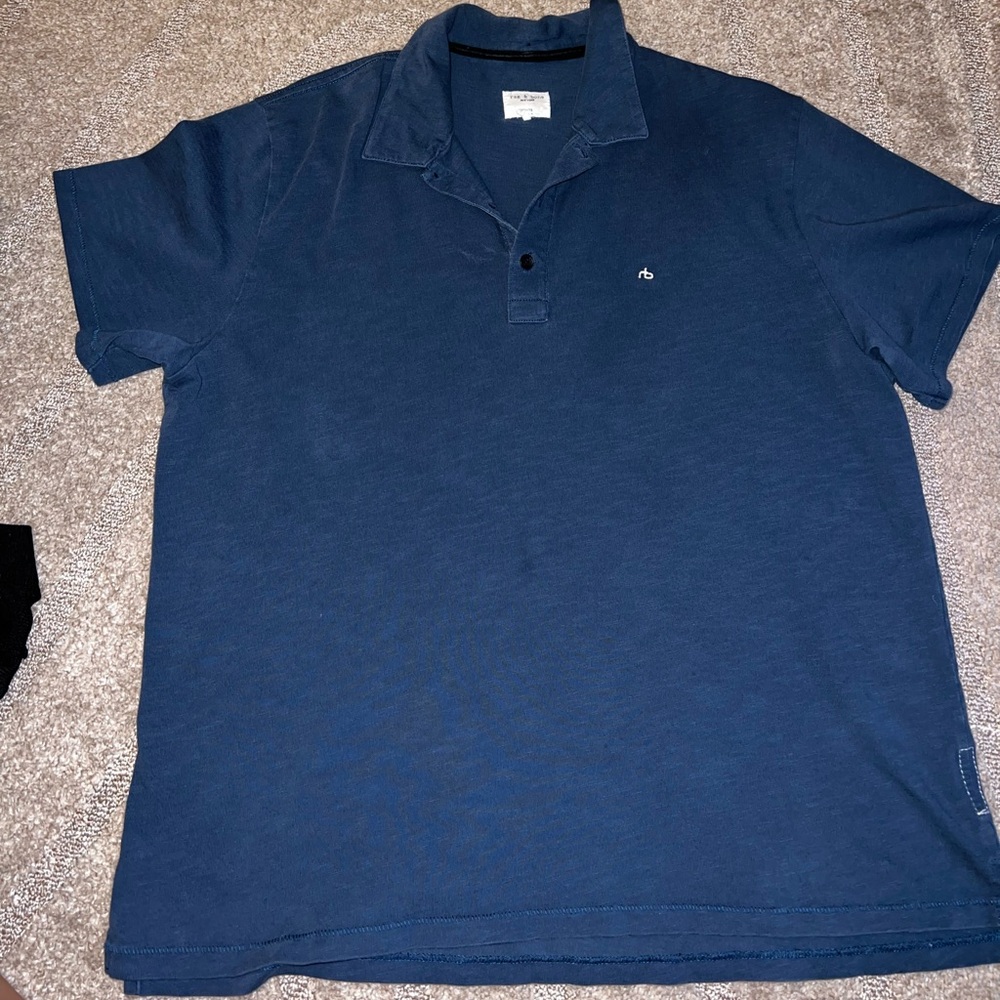 Rag and Bone men’s navy blue polo shirt